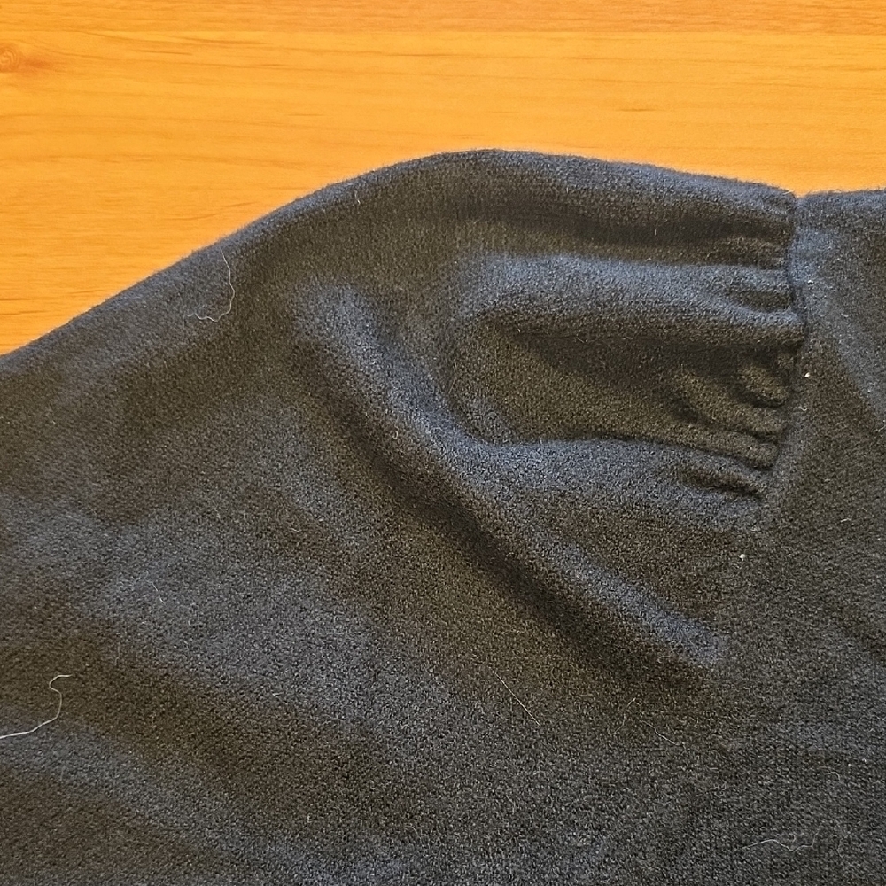 Express Black Cardigan with Puff Sleeves - Picture 4 of 8